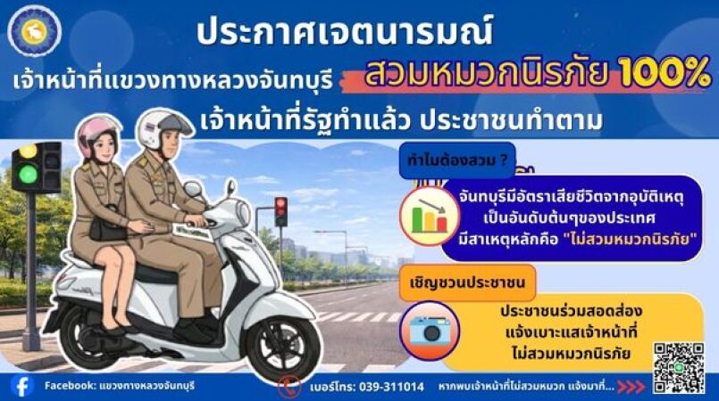 สวมหมวกนิรภัย 100%